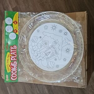 Darice , create your own cookie plate, 3 piece paper insert, 10 inch plate.